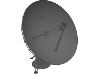 Radio Satellite Telescope 3D Model preview