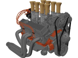 Chevrolet Small Block Engine 3D Model preview