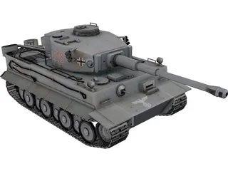 TIGER Tank 3D Model preview