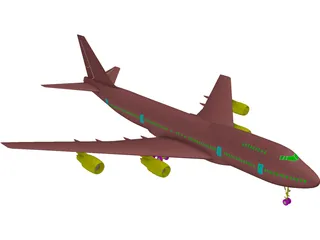 Boeing 747-200 3D Model preview