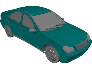 Mercedes-Benz C-class (2001) 3D Model preview