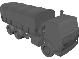 Kamaz Russian Army Truck 3D Model preview