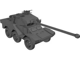 ERC-90 Recon Tank 3D Model preview