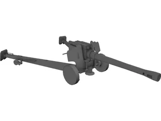 D-20 Howitzer 3D Model preview