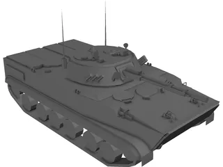 BMP-3 Infantry Fighting Vehicle 3D Model preview