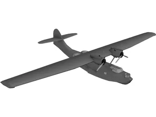 Amphibious Aircraft 3D Model preview