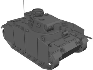 Panzer-3 Ausf.M 3D Model preview
