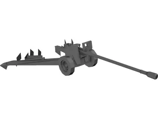 M-46 Anti-Tank Gun 3D Model preview