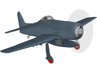 F8F-2 Bearcat 3D Model preview