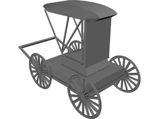 Buggy Horse Drawn 3D Model preview
