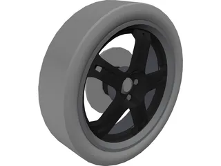 Wheel Enkei RZ5 3D Model preview