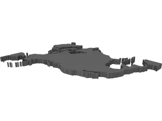 North America 3D Model preview
