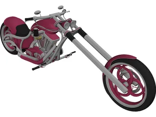 Custom Chopper 3D Model preview