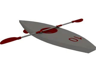 Kayak 3D Model preview