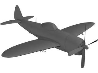 Republic P-47D Thunderbolt 3D Model preview