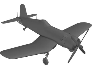 F4U-5 Corsair 3D Model preview