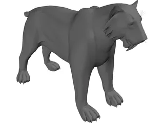 Tiger Saber Tooth 3D Model preview