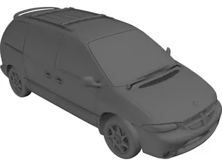 Dodge Caravan Sport (2000) 3D Model preview
