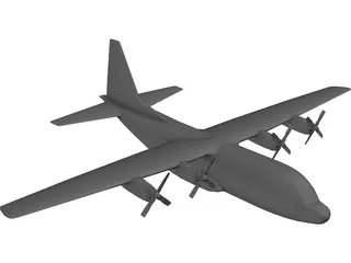Lockheed C-130 Hercules 3D Model preview
