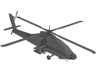 Boeing AH-64 Apache 3D Model preview