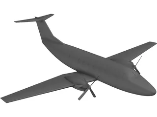 Beechcraft Super King Air 200 3D Model preview