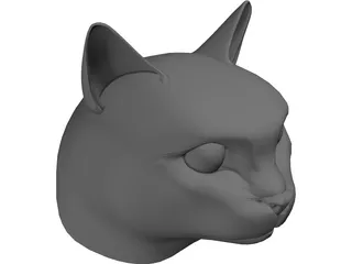 Cat Head 3D Model preview