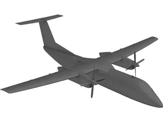 de Havilland Canada DHC-8 3D Model preview