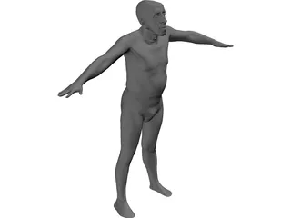 Man Old 3D Model preview