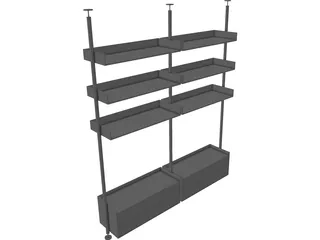 Bookcase 3D Model preview