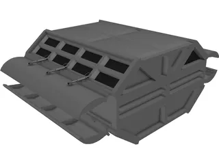 Spaceship Cargobox 3D Model preview