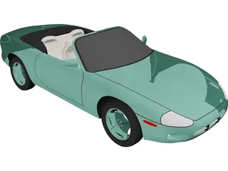 Jaguar XK8 Convertible (2000) 3D Model preview