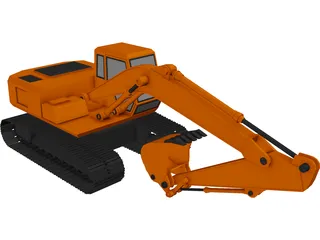 Excavator 3D Model preview