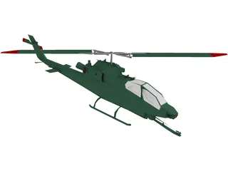 Bell AH-1 Cobra 3D Model preview