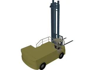 Forklift Boat 3D Model preview