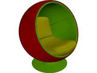 Egg Chair 3D Model preview