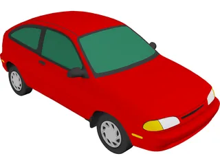Ford Aspire (1995) 3D Model preview