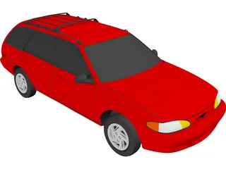 Ford Escort Wagon (1995) 3D Model preview