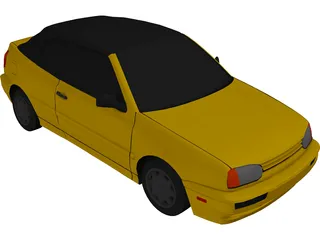 Volkswagen Golf III Cabriolet (1996) 3D Model preview