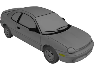 Plymouth Neon Coupe (1997) 3D Model preview