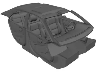 Interior Lexus ES 300 (1997) 3D Model preview