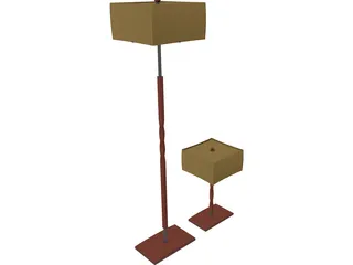 Standing Lamps 3D Model preview