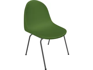 Modern Plastic Chair 3D Model preview