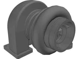 Turbocharger 3D Model preview