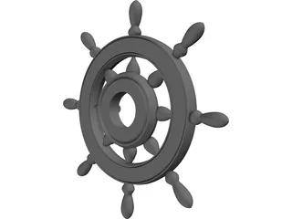 Ship Wheel 3D Model preview