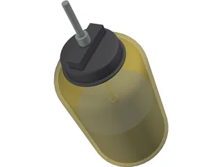 Paste Jar with Brush 3D Model preview