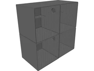 Cat Condo 4 Unit 3D Model preview