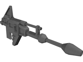 Sci-Fi Gun 3D Model preview