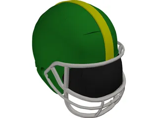 Football Helmet 3D Model preview