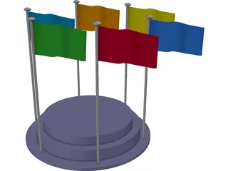 Flags 3D Model preview