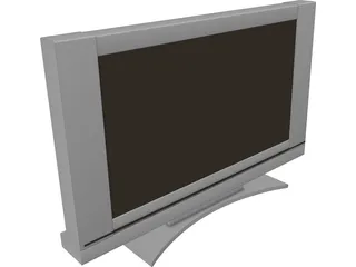 Plasma LCD Flatscreen TV 3D Model preview